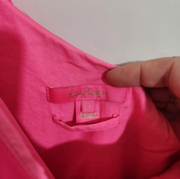 Lilly Pulizer One-Shoulder Pink Jumpsuit, Size 4 - Picture 3 of 10